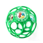 Bright Starts játék Oball Rattle 10cm / zöld