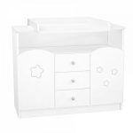 Timba pelenkázó szekrény Félix 106-os fehér-csillagos