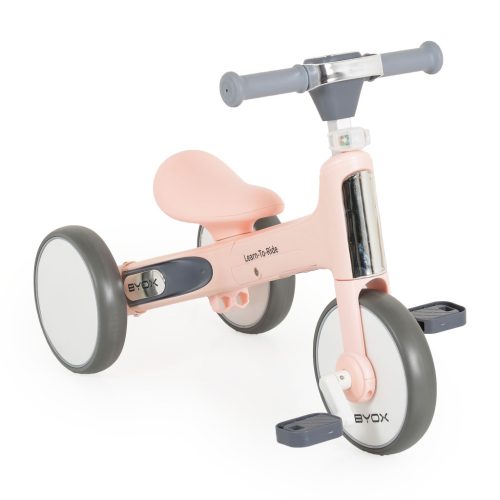 LEARN-to-Ride mini futóbicikli 3 kerekű, összecsukható Pink