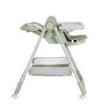 MONI SURPRISE baba etetőszék szilikon tányérral, evőeszközzel, előkével ZÖLD