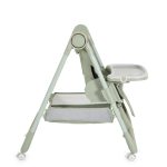 MONI SURPRISE baba etetőszék szilikon tányérral, evőeszközzel, előkével ZÖLD