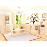 Timba kiságy Niki egyenes végű 60x120 borostyán