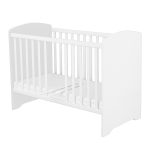 Timba Erik zárt végű babaágy, ágyneműtartós 60x120 ezüst-fehér