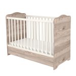 Timba kiságy Viki zárt végű ágyneműtartós 60x120 krém-fűz