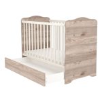 Timba kiságy Viki zárt végű ágyneműtartós 60x120 krém-fűz