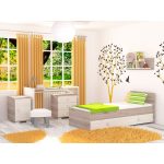 Timba szekrény Viki 1 ajtós 2 fiókos krém-fűz