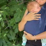 Liliputi® Rugalmas Hordozókendőpink label - navy