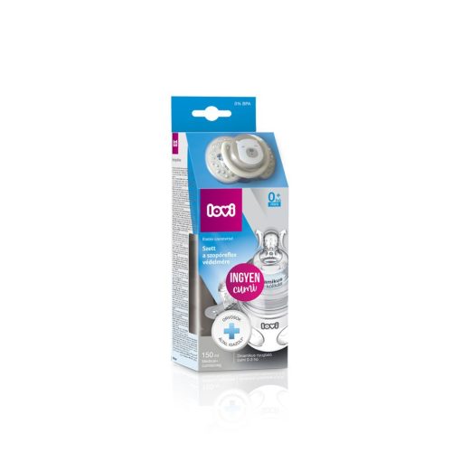 Lovi Cumisüveg SuperVent Medical+ 150 ml 0hó+ Ingyen Buddy Bear nyugtató cumi 0-3hó