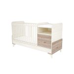 Timba Kloé 2 fiókos Kombinált kiságy / Krém-Fűz