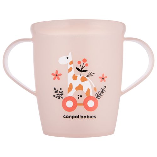 Canpol pohár két fogantyúval kisgyermekek számára 250 ml / Pink