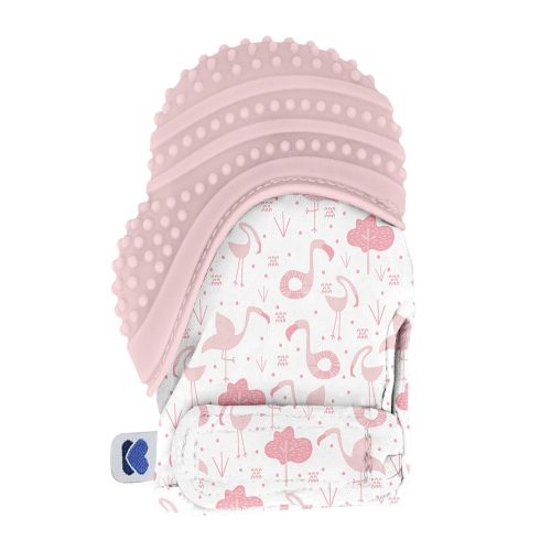 Kikkaboo bébikesztyű szilikonos rágókával flamingo pink