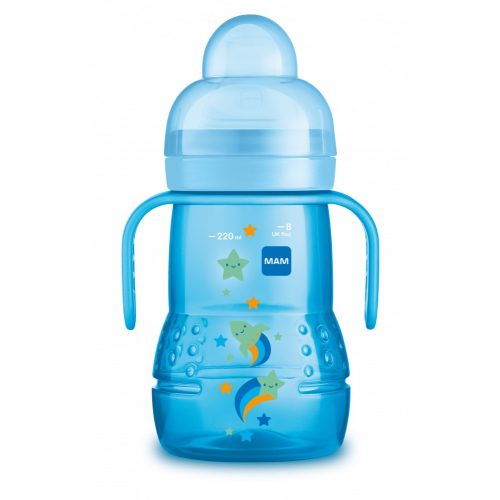 MAM Trainer+ tanulópohár 220 ml  4hó / kék 