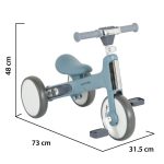 LEARN-to-Ride mini futóbicikli 3 kerekű, összecsukható KÉK