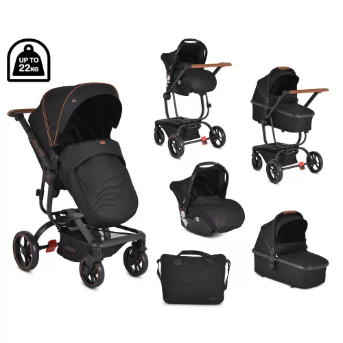 CANGAROO ELLADA 3IN1 BABAKOCSI FEKETE