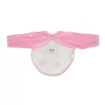 BEAR előke hosszú ujjal, macis mintával, pvc/textil PINK