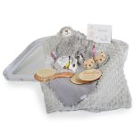 BEARLI ajándékszett takaró, játék, zokni 6in1 SZÜRKE