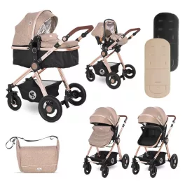   LORELLI ALEXA SET BABAKOCSI MÓZESSÉ ALAKÍTHATÓ SPORT RÉSSZEL - PEARL BEIGE 2021