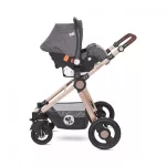 LORELLI ALEXA SET BABAKOCSI MÓZESSÉ ALAKÍTHATÓ SPORT RÉSSZEL - LUXE BLACK 2021