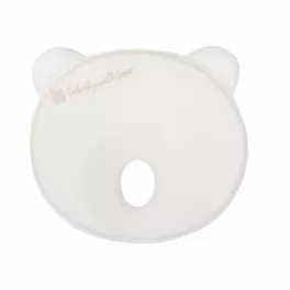   Kikkaboo párna - laposfejűség elleni memóriahabos ergonomikus Airknit maci fehér