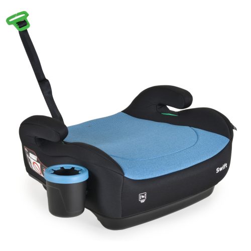 Moni Swift ülésemelő i-size pohártartóval, hevederrel 125-150cm kék