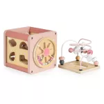 MONI activity kocka xilofonnal, drót pályával RÓZSASZÍN