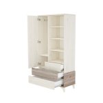 Timba Kloé 3 Fiókos 1 ajtós állószekrény / Krém-fűz