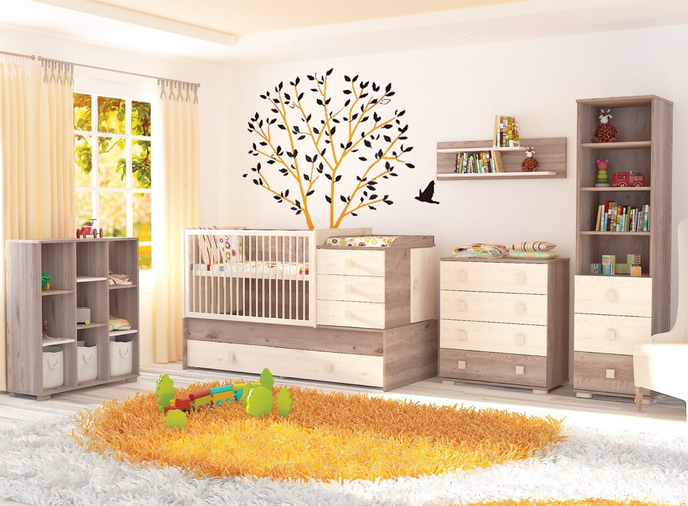 Timba Kombiágy Viki krém-fűz babaszobában