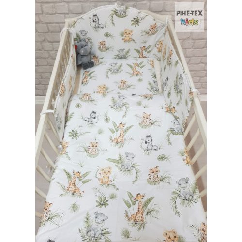 PIHE-TEX 3 részes babaágynemű szett Dínók (569) 