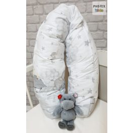   PIHE-TEX Pihe-puha szoptatós párn/ BÉBI ELEFÁNT SZÜRKE  