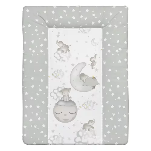  Bébi Elefánt szürke puha pelenkázólap 70×50 cm – vízhatlan, bababarát Softy pelenkázó alátét