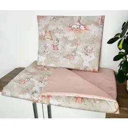  Púder álom ovis ágynemű szett – sárkányos és nyuszis mintával, 90x140