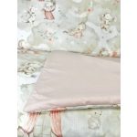 Púder álom ovis ágynemű szett – sárkányos és nyuszis mintával, 90x140