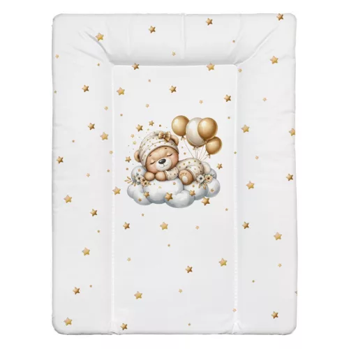 Arany felfőn alvó maci puha pelenkázólap 70×50 cm – vízhatlan, bababarát Softy pelenkázó alátét