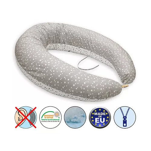 Scamp Formázott gombosvégű párna pamut huzattal/GreyLittleBigStarsNew