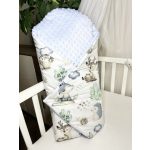 kókuszpólya – Sün Balázs és erdei barátai, világoskék minkyvel és kivehető kókuszbetéttel