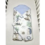 kókuszpólya – Sün Balázs és erdei barátai, világoskék minkyvel és kivehető kókuszbetéttel