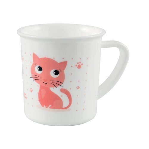 CANPOL 4/413  Animals műanyag pohár , Rózsaszín cica