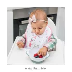 BabyOno tányér tapadó aljú fedeles kanállal / kék