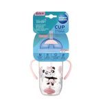 Canpol babies Cseppmentes szívószálas pohár nehezékkel Exotic Animals 270ml 6hó+ rózsaszín