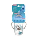 Canpol babies Cseppmentes szívószálas pohár nehezékkel Bonjour Paris 270ml 6hó+ szürke