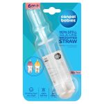 Canpol babies cseppmentes szilikon szívószál nehezékkel szürke