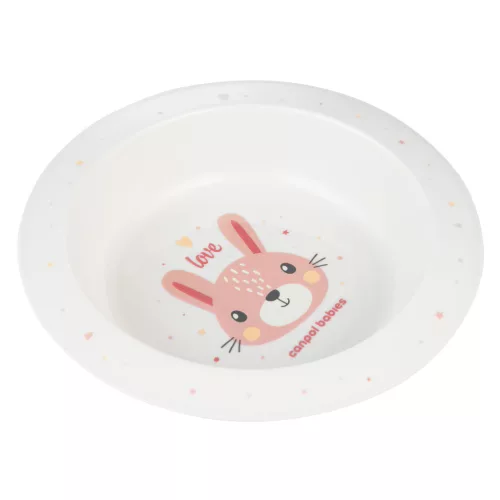 Canpol babies Műanyag tál CUTE ANIMALS 270ml nyuszi