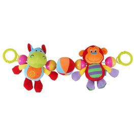 Baby Mix Babakocsira akasztható játék /Viziló és Majom/