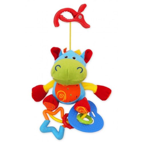 Baby Mix Plüss babakocsi csörgő  játék víziló