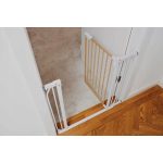 Lionelo Truus Slim biztonsági ajtórács - White Natural (75-105 cm) 2 db toldóval!