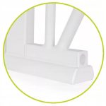 Lionelo Truus Slim biztonsági ajtórács - White Natural (75-105 cm) 2 db toldóval!