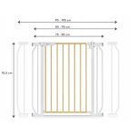 Lionelo Truus Slim biztonsági ajtórács - White Natural (75-105 cm) 2 db toldóval!