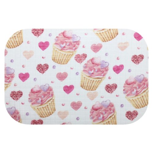 TETRA MINTÁS PELENKA 70X80 CM    RÓZSASZÍN MUFFINOK