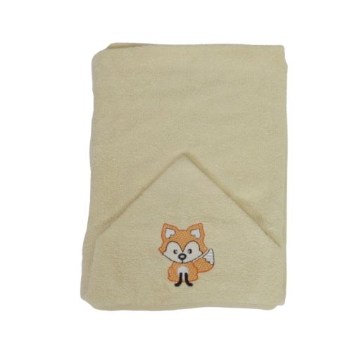 „Kis róka” hímzett babakifogó 75×120 cm barna