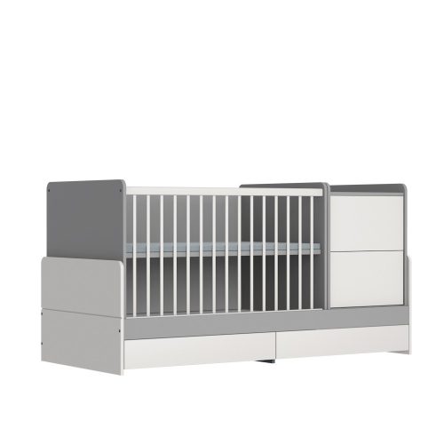 Faktum Bútor Alda Selyemszürke Kombi babaágy rágásvédővel